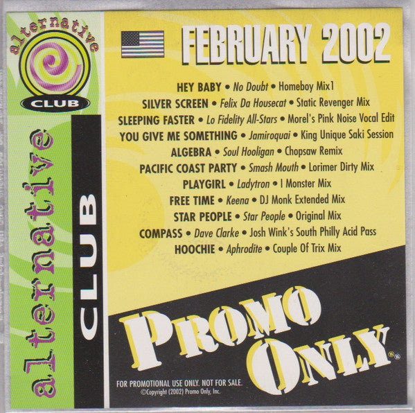 Various : Promo Only Alternative Club February 2002 (CD, Comp, Promo)