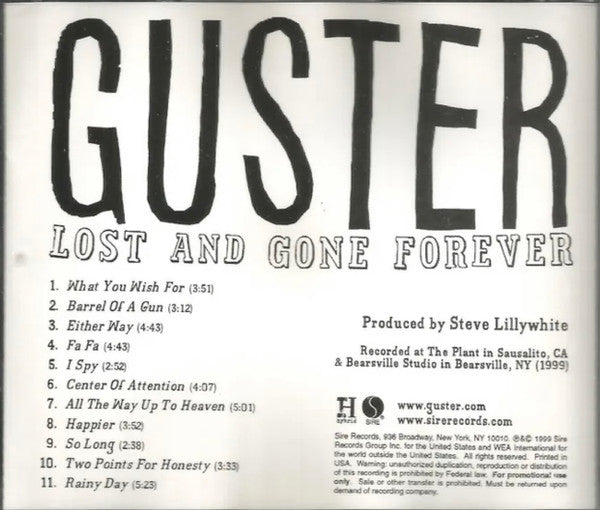 Guster : Lost And Gone Forever (CD, Album, Promo)