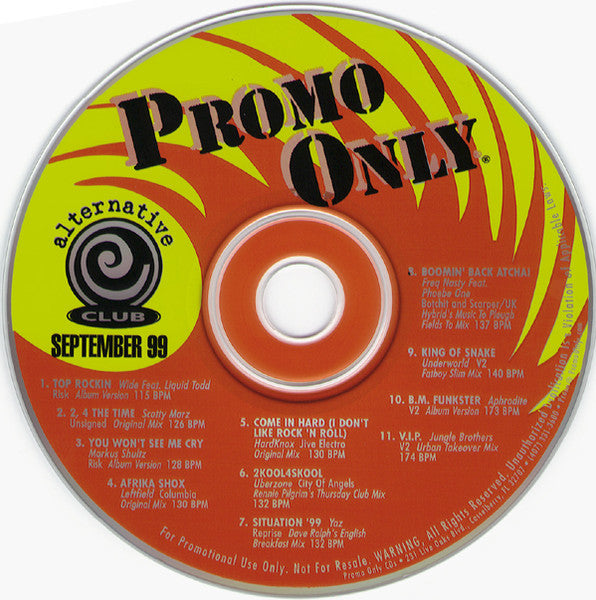 Various : Promo Only Alternative Club September 99 (CD, Comp, Promo)