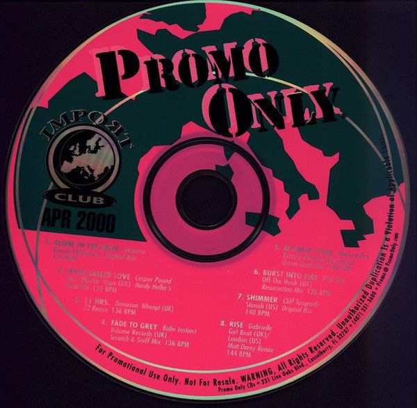 Various : Promo Only Import Club: April 2000 (CD, Comp, Promo)