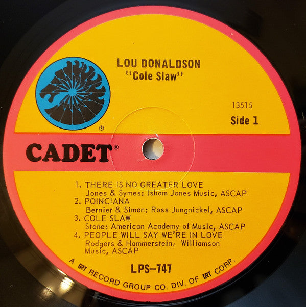 Lou Donaldson : Cole Slaw (LP, Album, RE)
