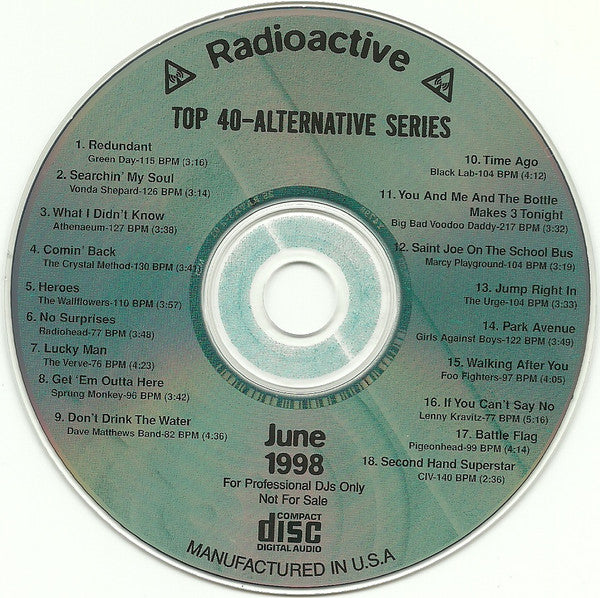 Various : Radioactive Top 40 - Alternative Series June 1998 (CD, Comp, Promo)