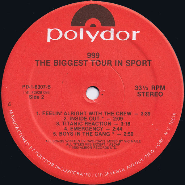 999 : The Biggest Tour In Sport (LP, MiniAlbum)