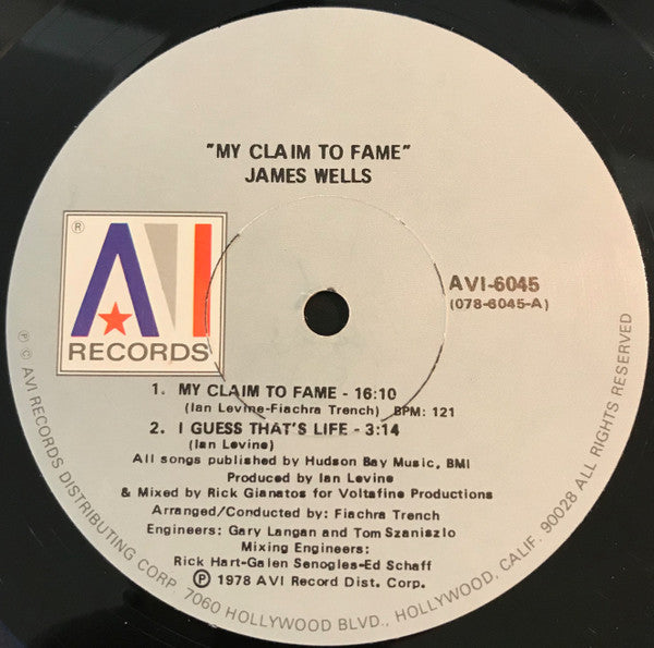 James Wells : My Claim To Fame (LP, Album)
