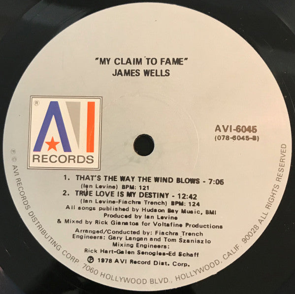 James Wells : My Claim To Fame (LP, Album)