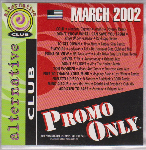 Various : Promo Only Alternative Club March 2002 (CD, Comp, Promo)