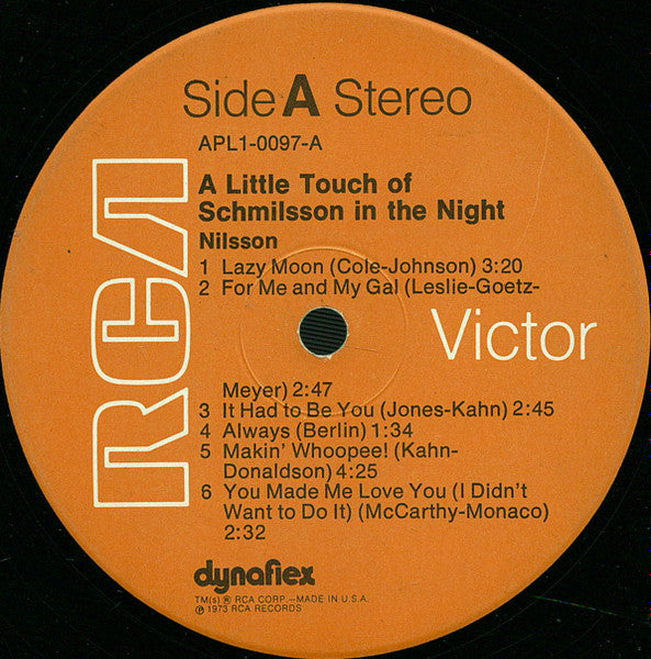 Harry Nilsson : A Little Touch Of Schmilsson In The Night (LP, Album, Hol)