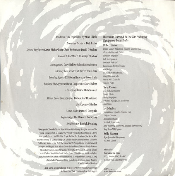 Hurricane (9) : Over The Edge (LP, Album, SRC)