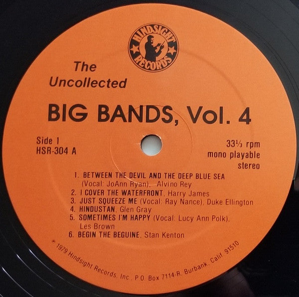 Various : The Uncollected Big Bands Vol. 4 (LP, Mono)