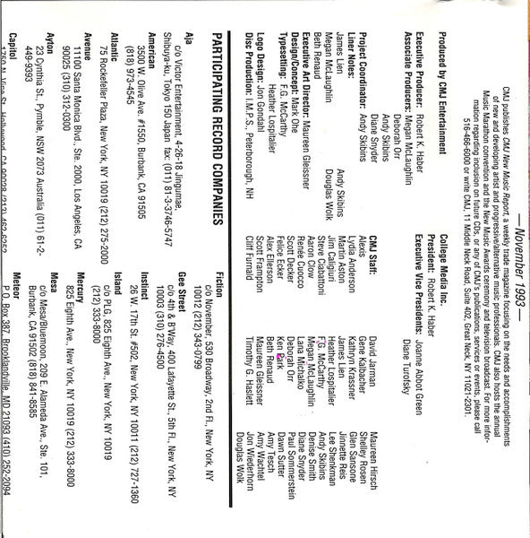 Various : CMJ Presents Certain Damage! - Volume 52 (2xCD, Comp, Promo)