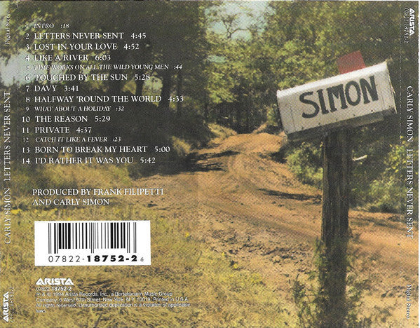 Carly Simon : Letters Never Sent (CD, Album)