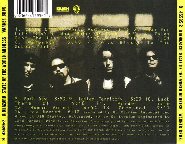 Biohazard : State Of The World Address (CD, Album)