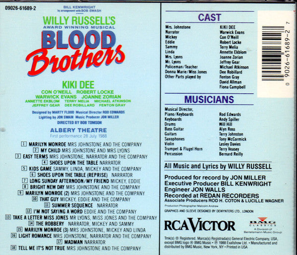 Various : Blood Brothers - London Revival Cast Recording (CD, Album, RE)