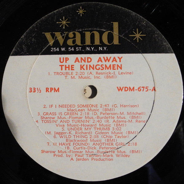 The Kingsmen : Up And Away (LP, Album, Mono)