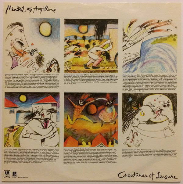 Mental As Anything : Creatures Of Leisure (LP, Album, Ele)