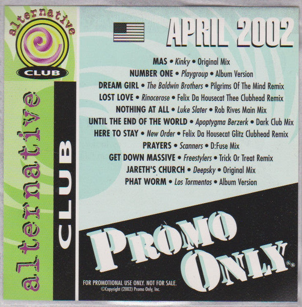 Various : Promo Only Alternative Club April 2002 (CD, Comp, Promo)
