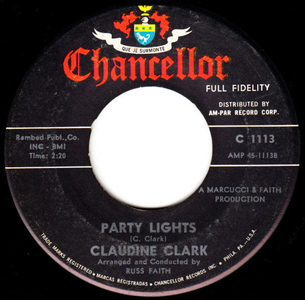Claudine Clark : Party Lights / Disappointed (7", Single)