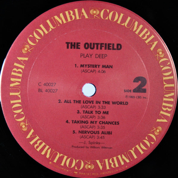 The Outfield : Play Deep (LP, Album, Car)