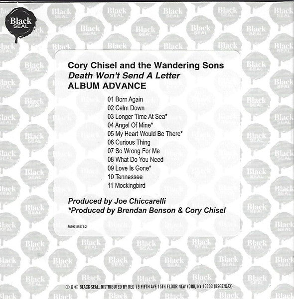 Cory Chisel & The Wandering Sons : Death Won't Send A Letter (CD, Advance, Album, Promo)