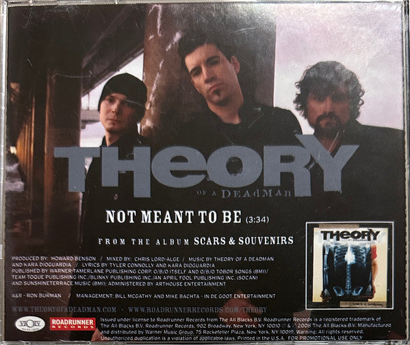 Theory Of A Deadman : Not Meant To Be (CD, Single, Promo)