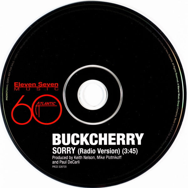 Buckcherry : Sorry (CD, Single, Promo)