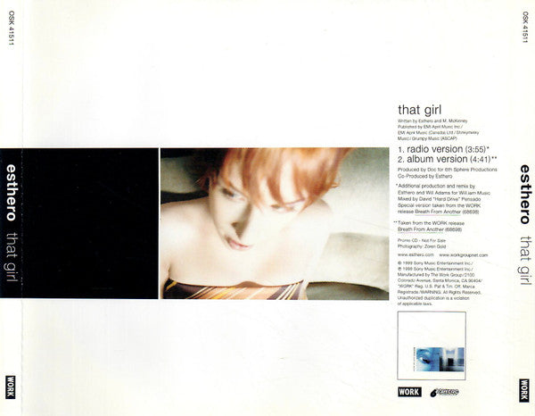 Esthero : That Girl (CD, Single, Promo)