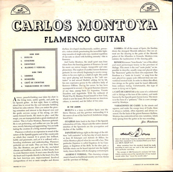 Carlos Montoya : Flamenco Guitar (LP, Album)