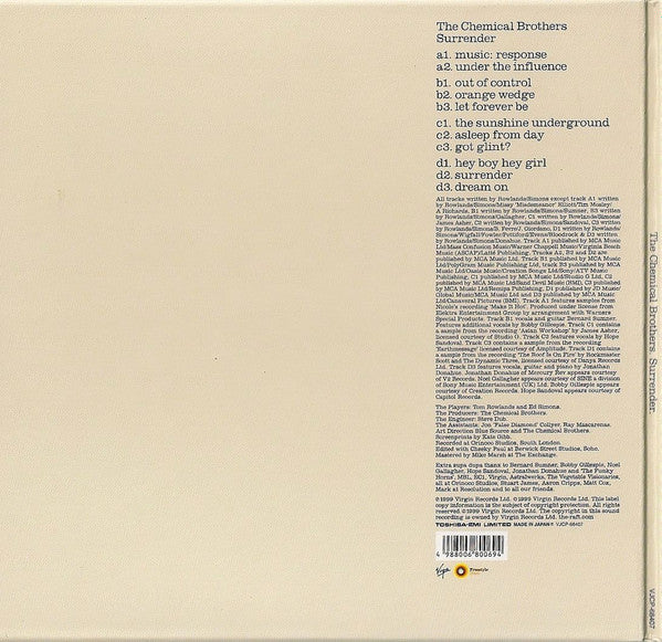The Chemical Brothers : Surrender (CD, Album, Ltd, RE, Car)