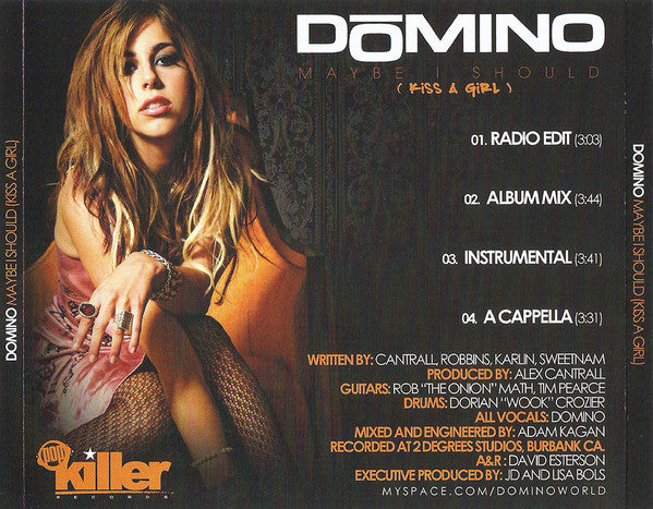 Domino (77) : Maybe I Should (Kiss A Girl) (CD, Single, Promo)