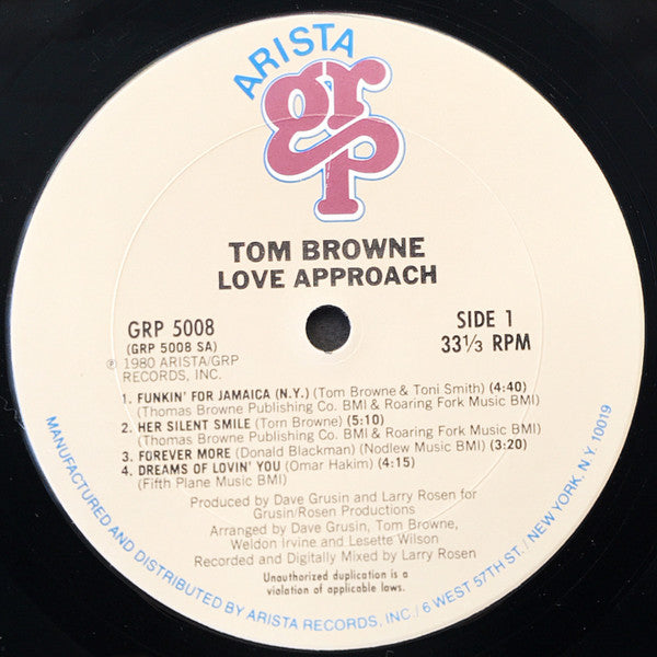 Tom Browne : Love Approach (LP, Album, Pit)
