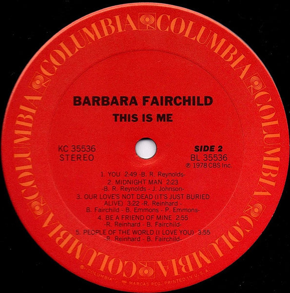 Barbara Fairchild : This Is Me (LP, Album, Ter)