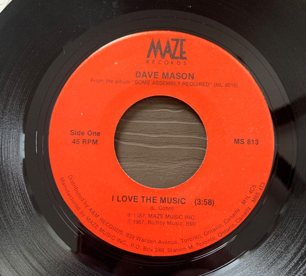 Dave Mason : I Love The Music  (7")