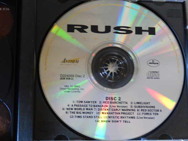 Rush : Chronicles (2xCD, Comp, Club)