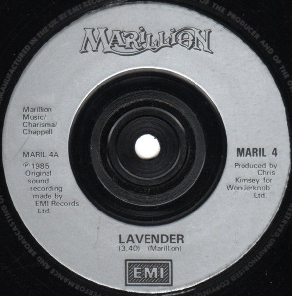 Marillion : Lavender (7", Single, Sil)