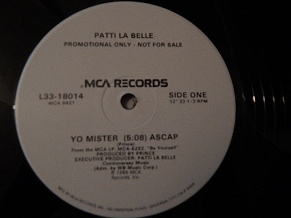 Patti La Belle* : Yo Mister (12", Single, Promo)