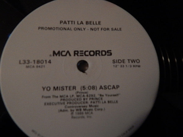 Patti La Belle* : Yo Mister (12", Single, Promo)