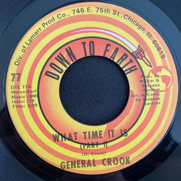 General Crook : What Time It Is (7", Single)
