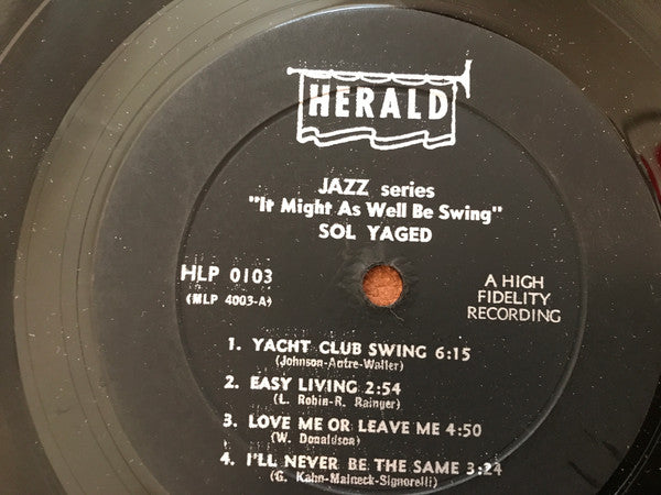 Sol Yaged : It Might As Well Be Swing (LP, Album, Mono, Bla)