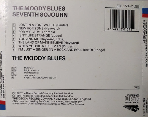 The Moody Blues : Seventh Sojourn (CD, Album, RE)