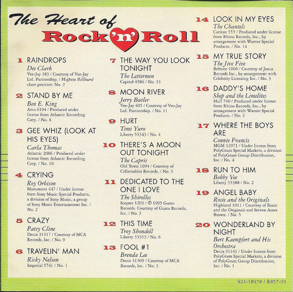 Various : The Heart Of Rock 'N' Roll - 1961 (CD, Comp)