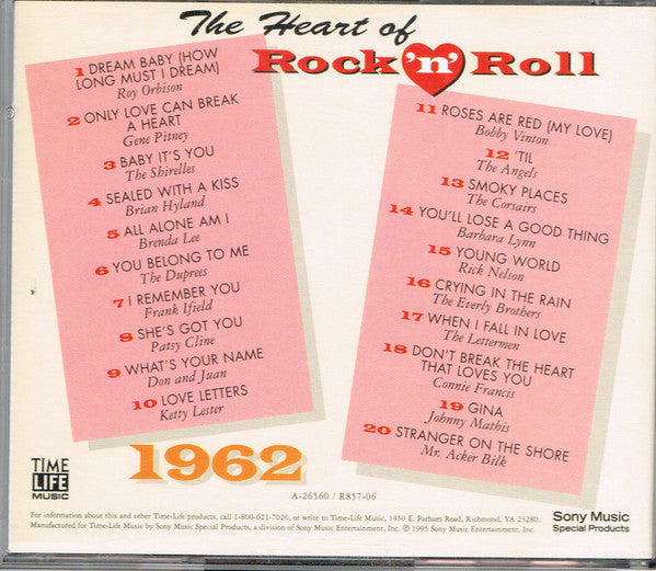 Various : The Heart Of Rock 'N' Roll - 1962 (CD, Comp)