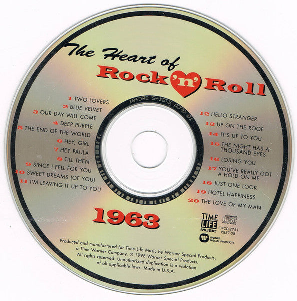Various : The Heart Of Rock 'N' Roll - 1963 (CD, Comp)