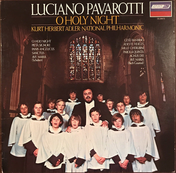 Luciano Pavarotti, National Philharmonic Orchestra, Kurt Herbert Adler : O Holy Night (LP, Album, RE, Tra)