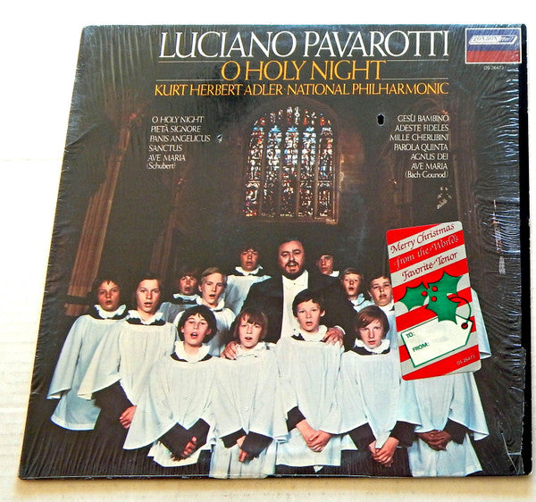 Luciano Pavarotti, National Philharmonic Orchestra, Kurt Herbert Adler : O Holy Night (LP, Album, RE, Tra)