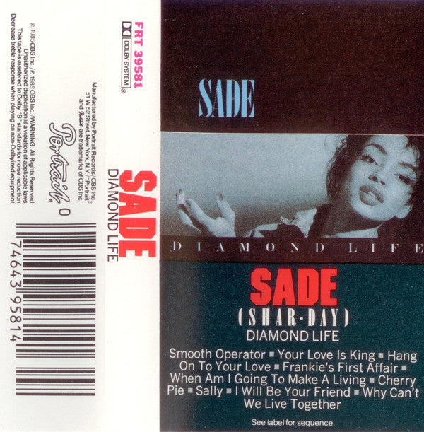 Sade : Diamond Life (Cass, Album, RE)