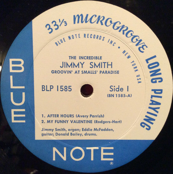 Jimmy Smith : Groovin' At Smalls' Paradise Volume 1 (LP, Album, Mono, RP)