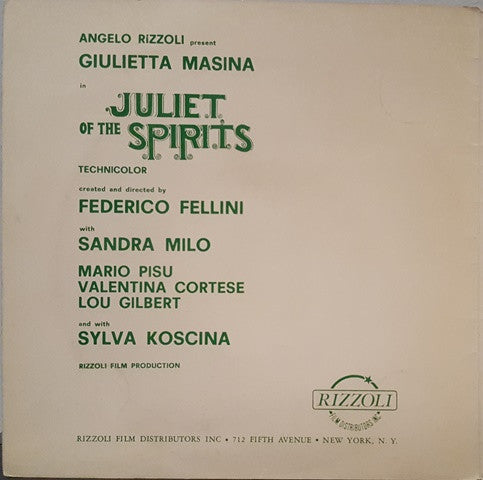 Nino Rota : Juliet Of The Spirits (7", Single, Smplr, Fle)