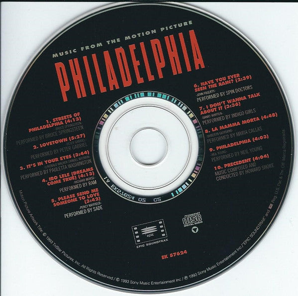 Various : Philadelphia (Music From The Motion Picture) (CD, Album, Pit)