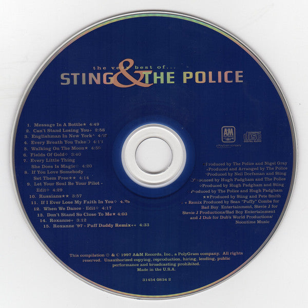 Sting & The Police : The Very Best Of...Sting & The Police (CD, Comp, RM, RP, UML)