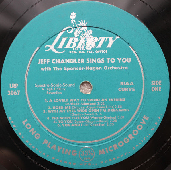 Jeff Chandler (4) With The Spencer-Hagen Orchestra : Sings To You (LP, Album)